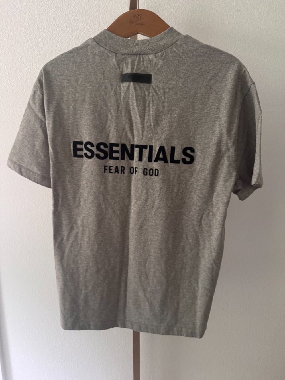 Fear of God Essentials Logo T-Shirt Brown Gray Heather Men's M